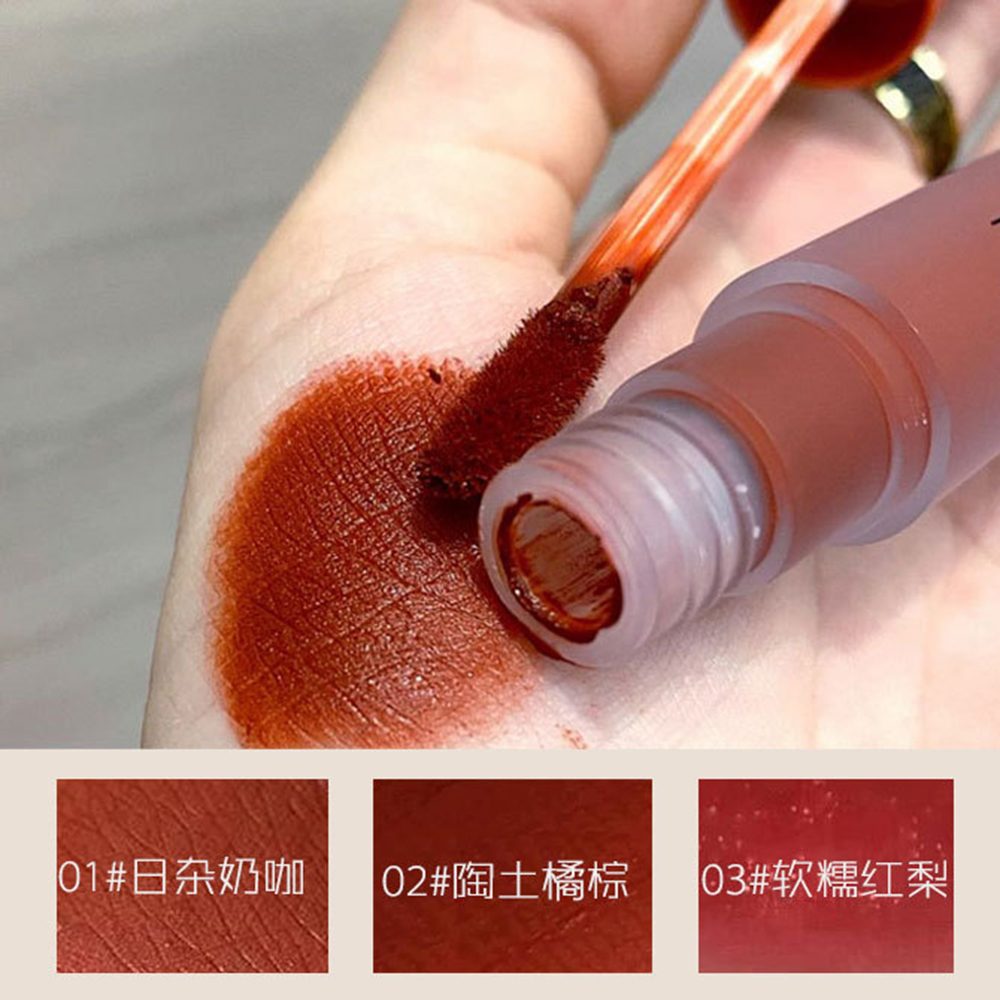 [Hàng mới về] Son Kem HERORANGE Trang Điểm Màu Nhung Mờ Trong Suốt Tiện Dụng