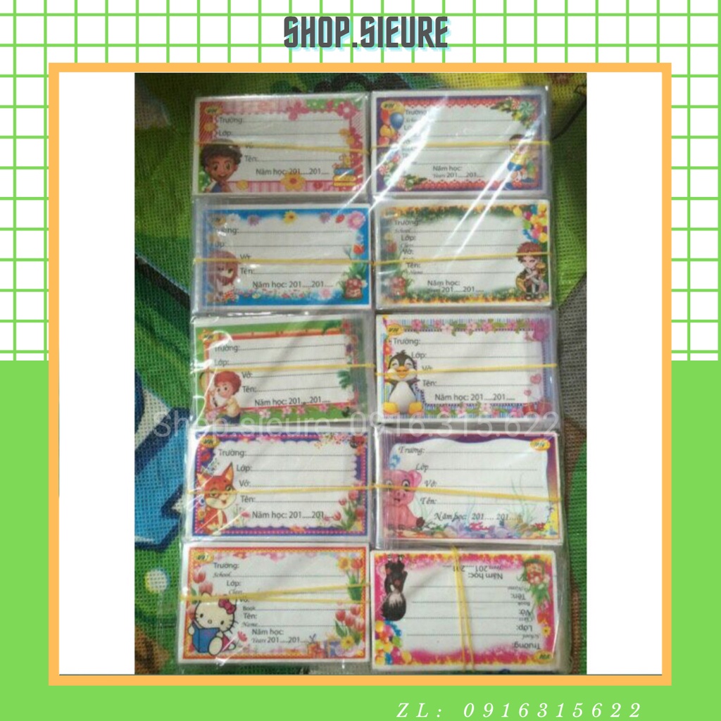 Combo 80 chiếc nhãn vở