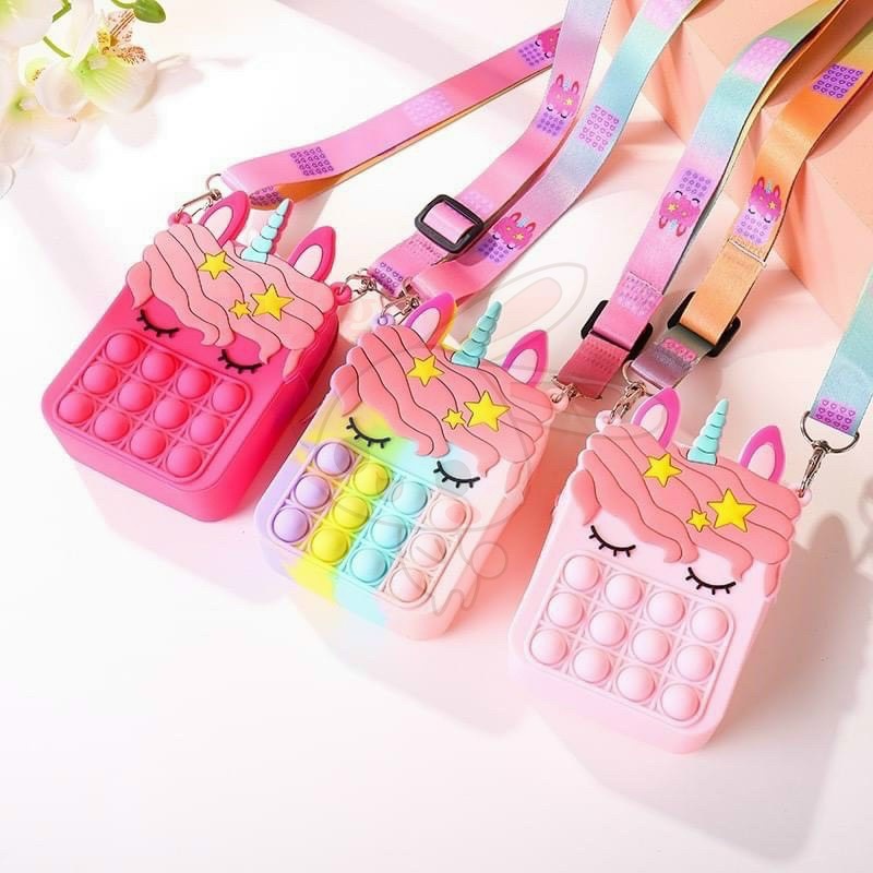 New zero wallet rodent killing pioneer Con kỳ lân Pop it Messenger cái túi Túi đeo vai Push Bubble Sensory Fidget Giải phóng đồ căng thẳng