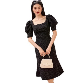 Olv - đầm black velvety dress