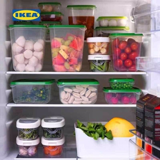 [Hàng Có Sẵn] Bộ 17 hộp nhựa đựng đồ ăn Pruta IKEA