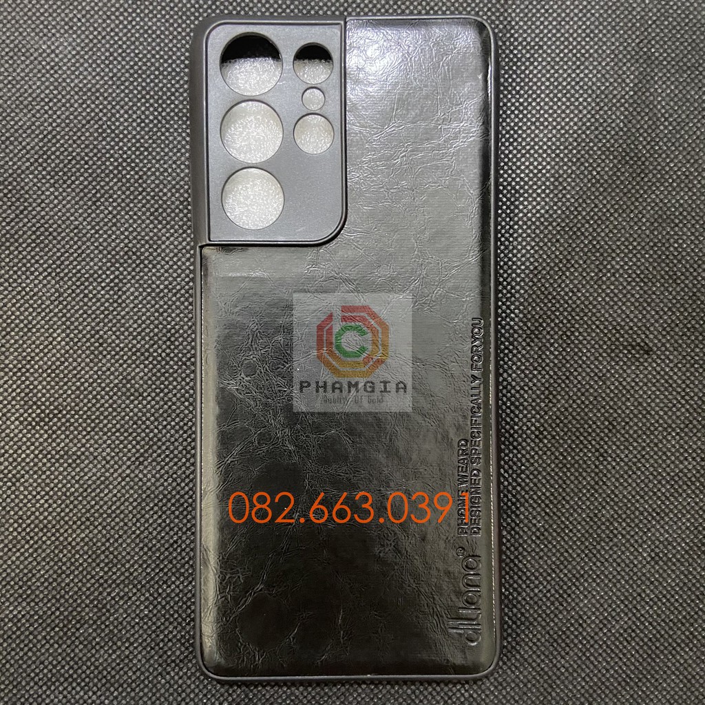 Ốp da Samsung Galaxy S21 Ultra dẻo có viền bảo vệ cam