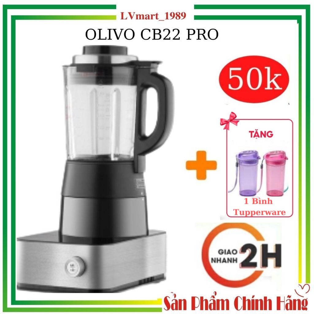 [CHÍNH HÃNG] Máy Làm Sữa Hạt OLIVO CB22 PRO - Vệ Sinh Khử Khuẩn Thông Minh-Xay Cực Êm-14 Chức Năng