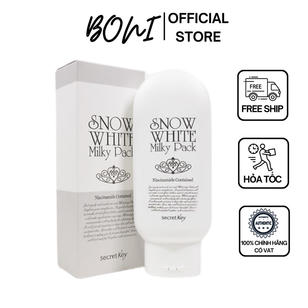 Kem tắm trắng da body và mặt cao cấp Snow White Milky Pack Hàn Quốc - Hàng chính hãng
