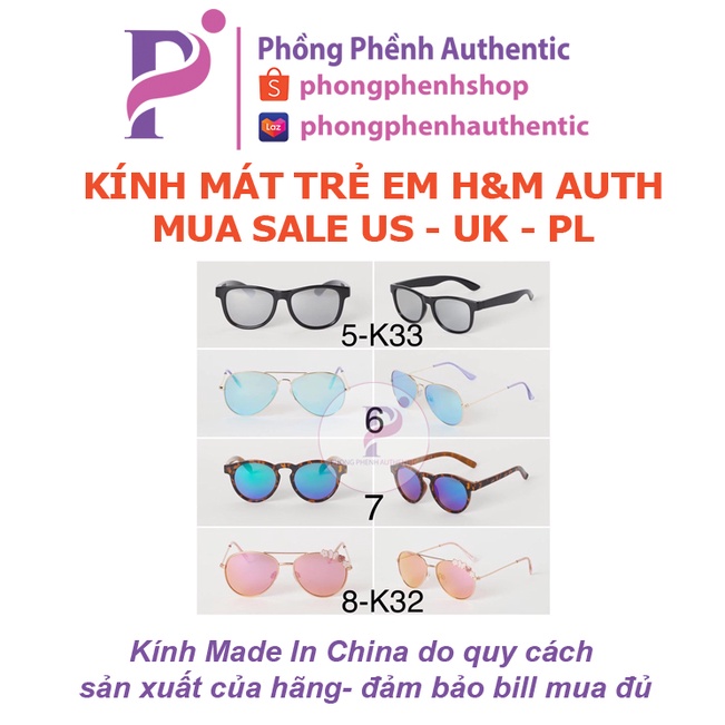 [SẴN ] Kính HM kid Auth cho bé trai, bé gái mua sale