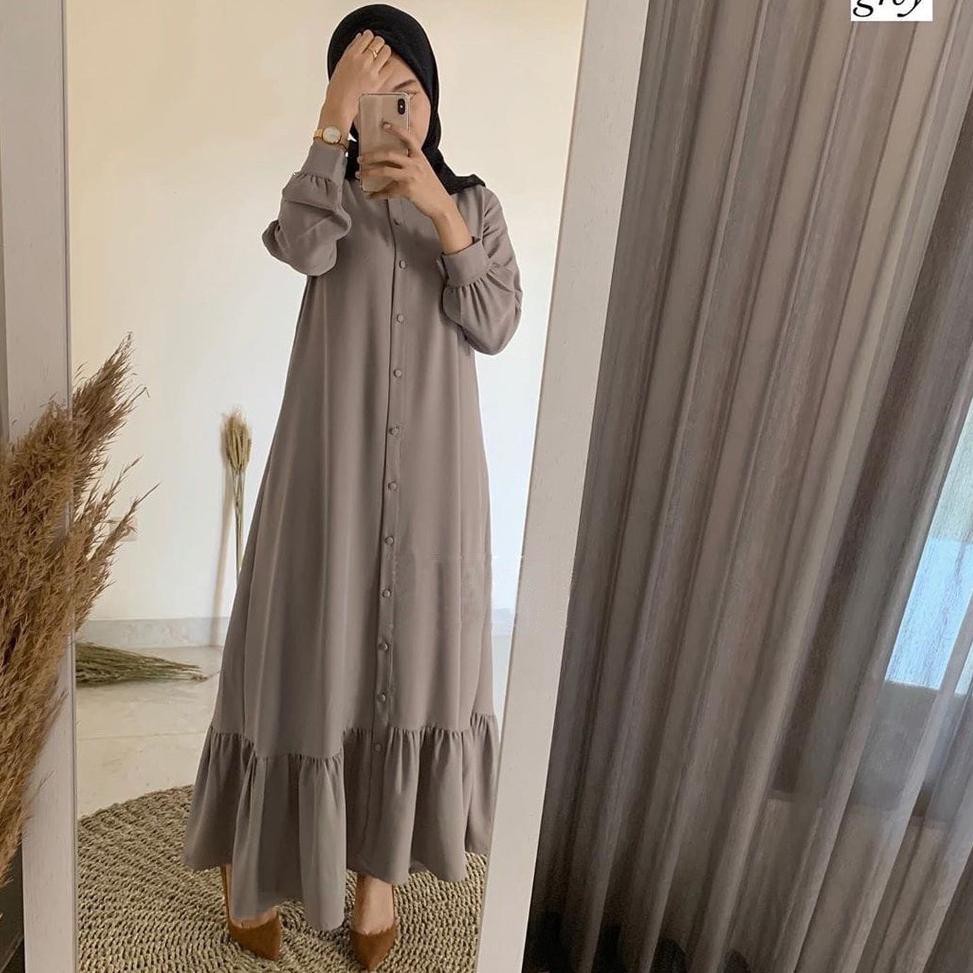 Đầm Maxi Cài Nút Cho Phụ Nữ Hồi Giáo