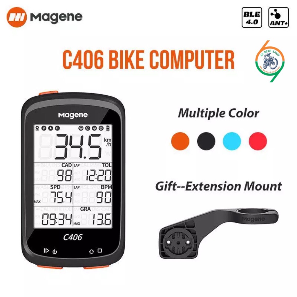 69bikeshop_ĐỒNG HỒ XE ĐẠP GPS THÔNG MINH MAGENE C406 KÈM PAD KẾT NỐI ANT+ VÀ BLUETOOTH