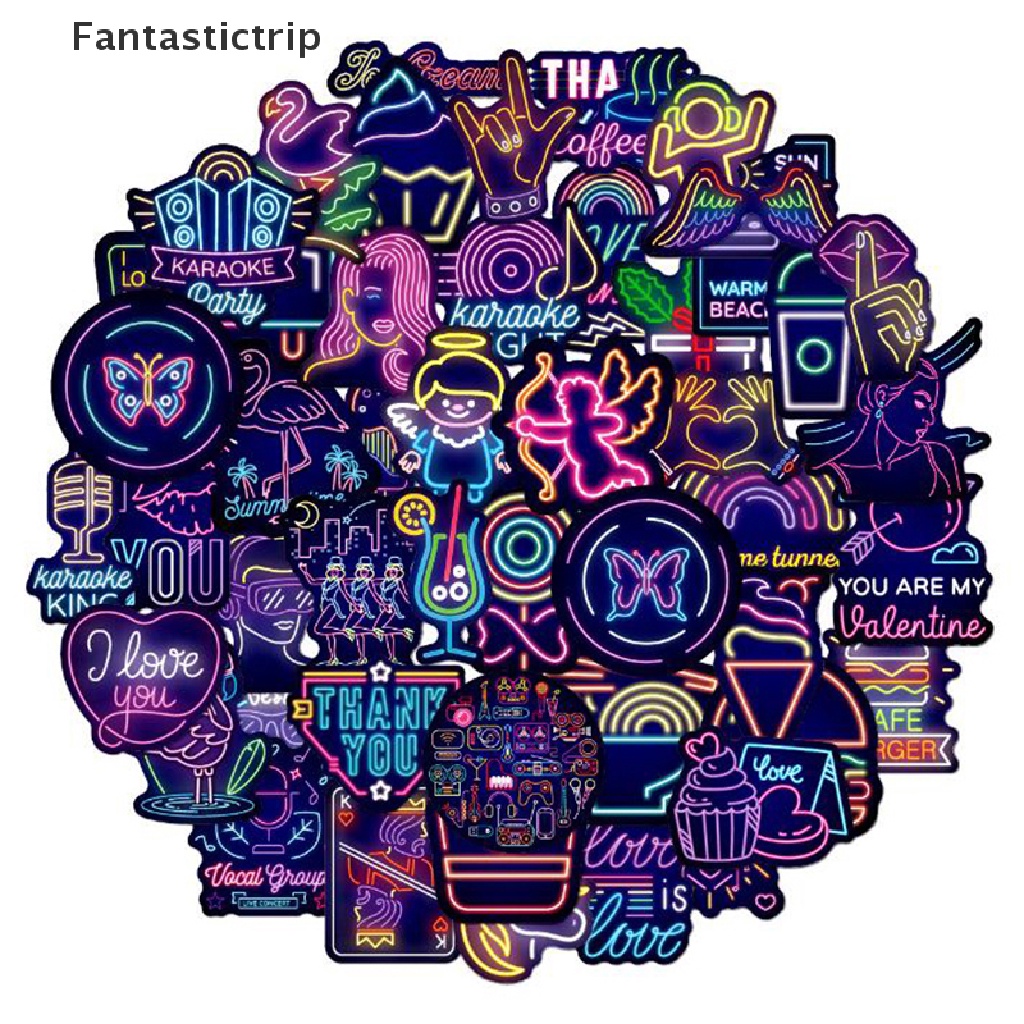 Bộ 50 Miếng Dán Chống Thấm Nước Trang Trí Đàn guitar / Trượt Tuyết