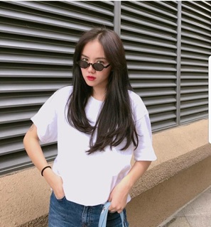 Áo Thun Trơn Trắng Tay Lửng ( Basic Tee )