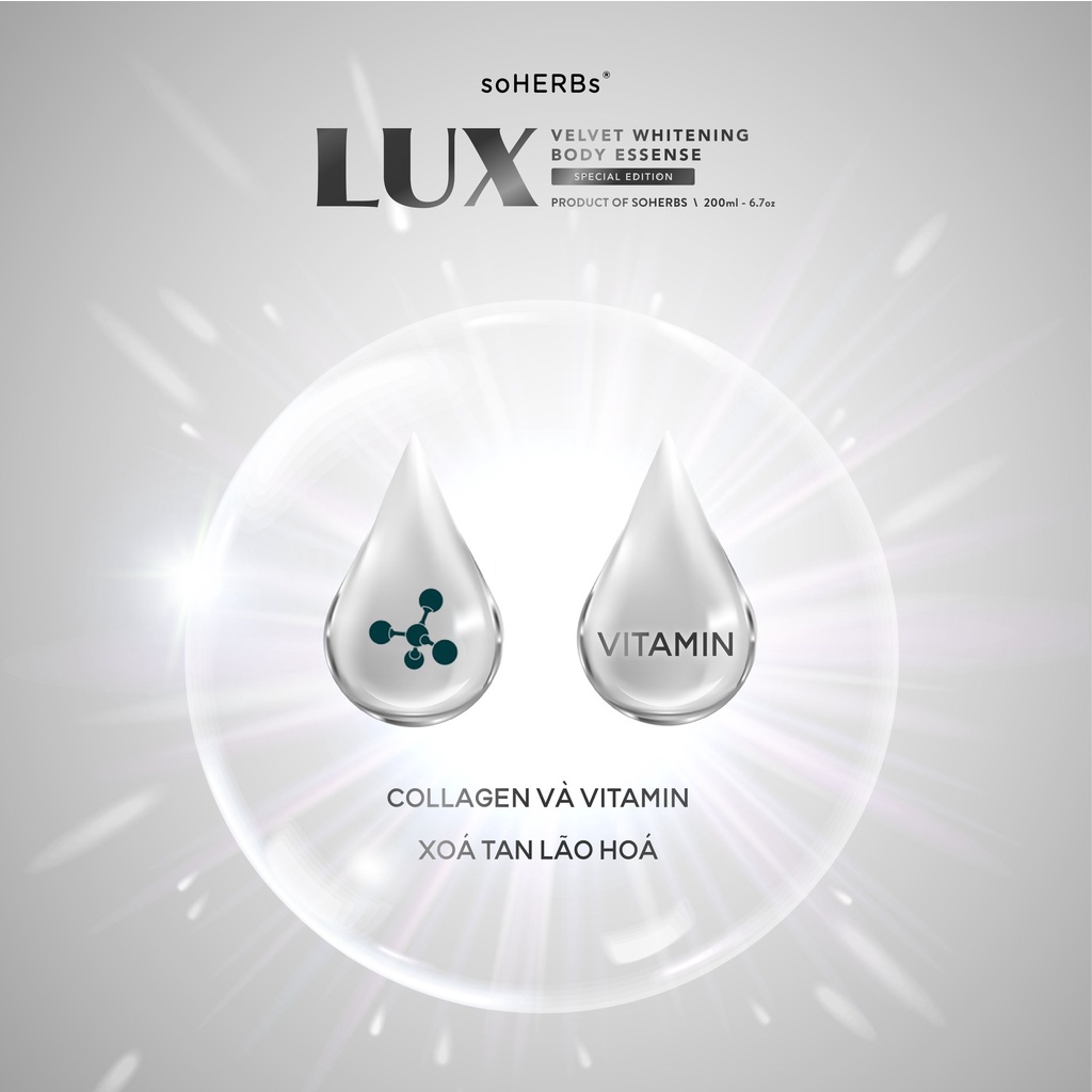 Kem Dưỡng Body Tinh Chất Yến Tươi SOHERBS Lux Velvet Whitening Body Essence Dưỡng Trắng Da 200ml