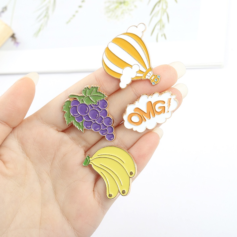 Ghim Cài Áo Hình Trái Cây Hoạt Hình Dễ Thương