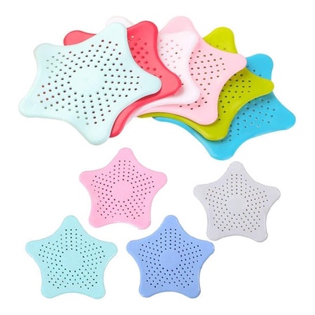 Miếng lọc chặn rác bồn rửa chén hình ngôi sao biển, nắp chặn thức ăn chống tắc nghẽn bồn rửa chén hít chân không