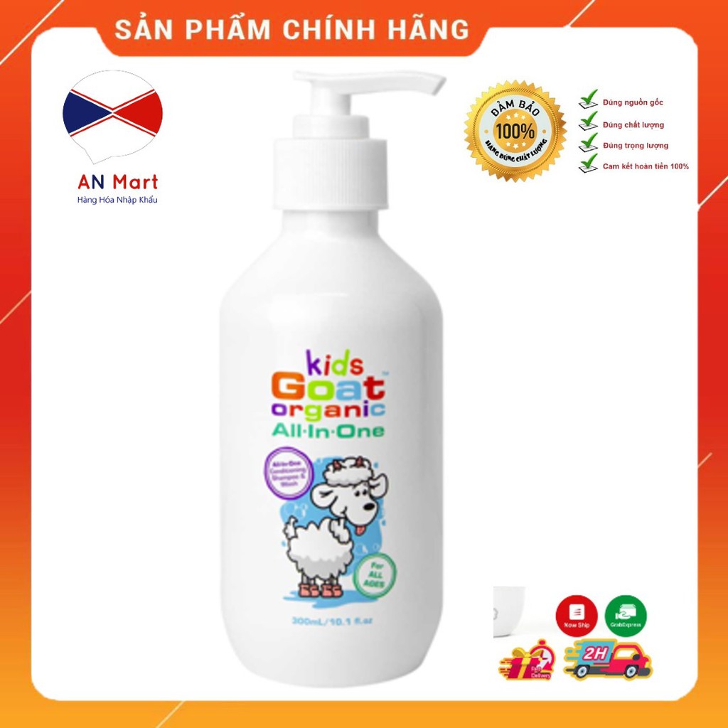 Sữa Tắm - Gội Hữu Cơ Từ Sữa Dê Cho Bé Goat Kids Organic All in one 300ml