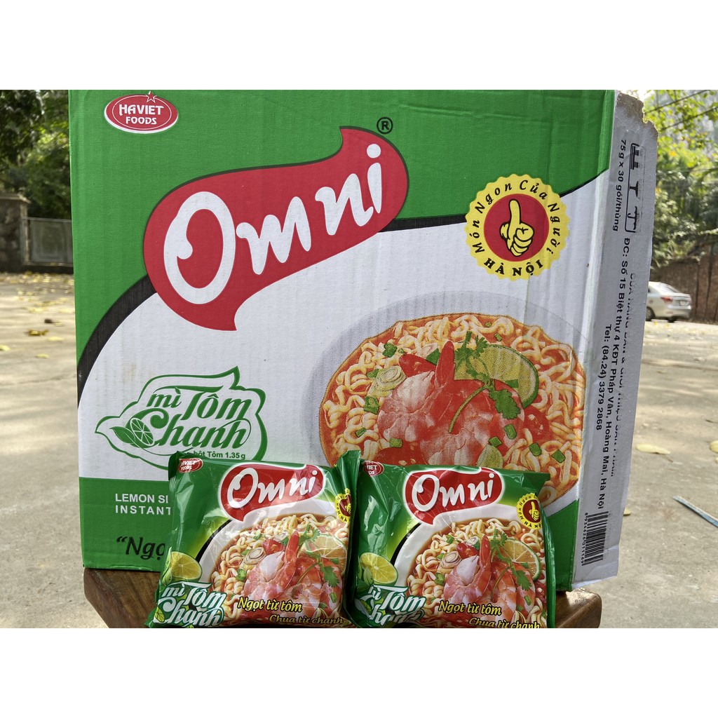 THÙNG MÌ TÔM CHANH OMNI HÀ VIỆT FOOD 30 GÓI 75G | BigBuy360 - bigbuy360.vn