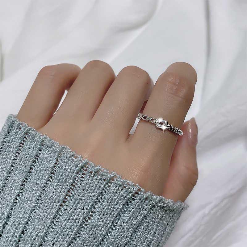 Nhẫn Bạc Đính Đá Zircon Thời Trang Cho Nữ