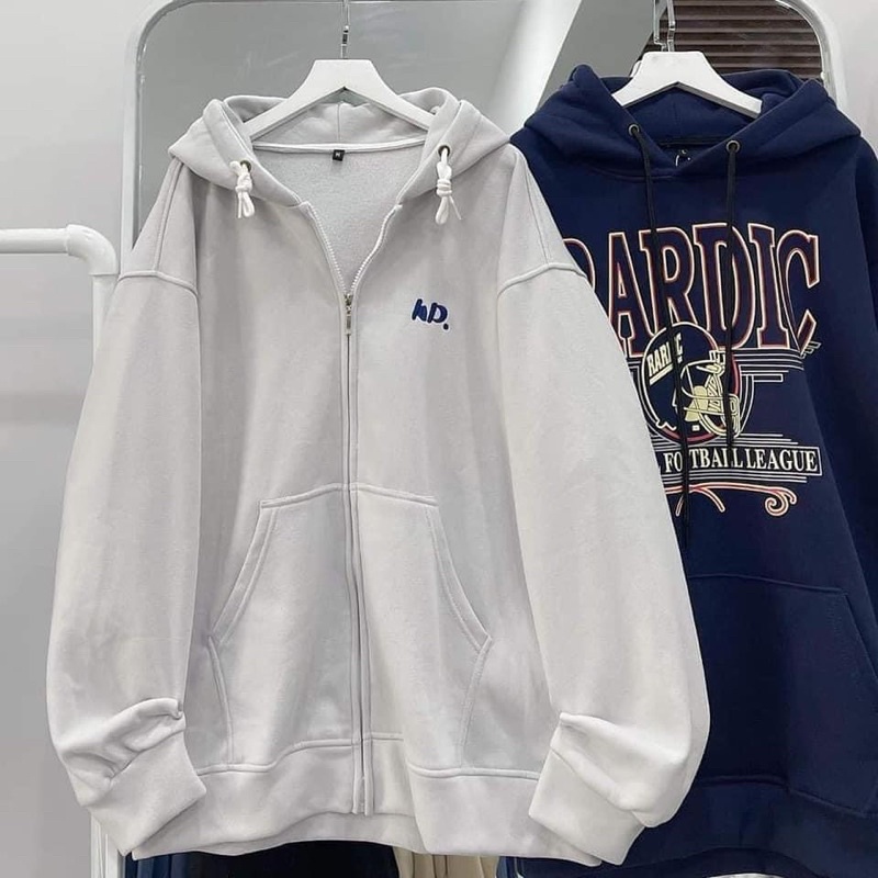 Hodie Zip HD bông dày dặn form rộng unisex( Ảnh Thật)