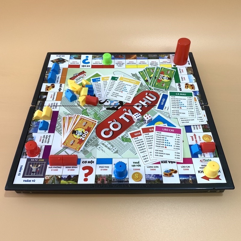 Bàn cờ tỷ phú cỡ lớn, đồ chơi tư duy làm giàu