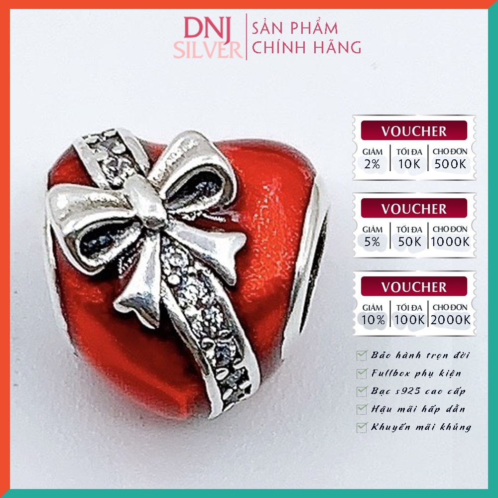 [Hàng cao cấp] Vòng tay bạc 925 cao cấp - Vòng tay charm bạc Cô nàng cá tính quyến rũ, khao khát yêu thương - DNB020