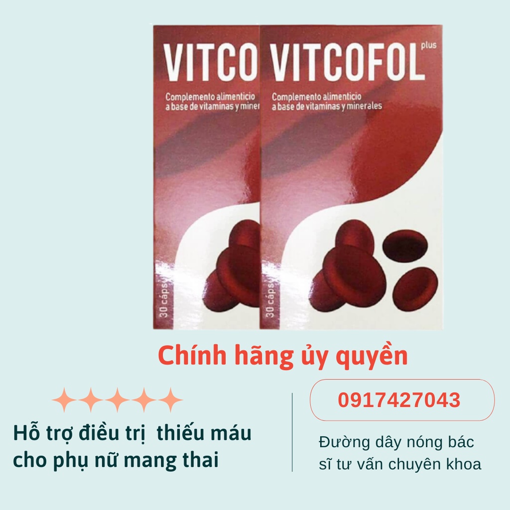Viên nang hỗ trợ cải thiện thiếu máu VITCOFOL PLUS dành cho phụ nữ mang thai - S1