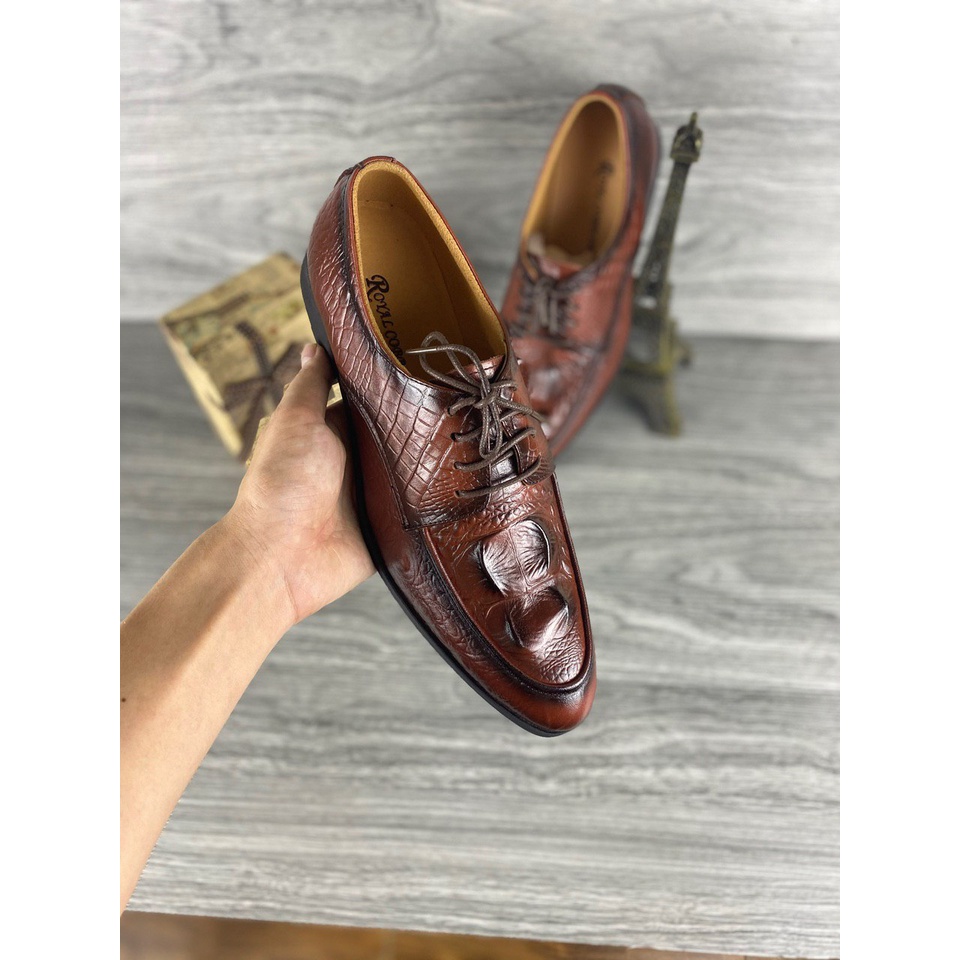 Thanh Lý Giày Công Sở Nam Da Bò Buộc Dây Cao Cấp Sang Trọng