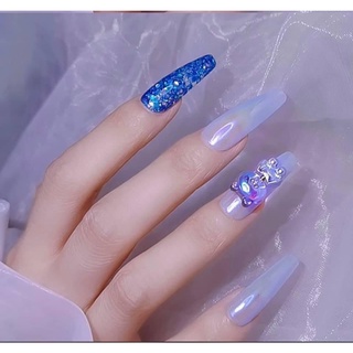 charm gấu lắc đầu trang trí móng tay