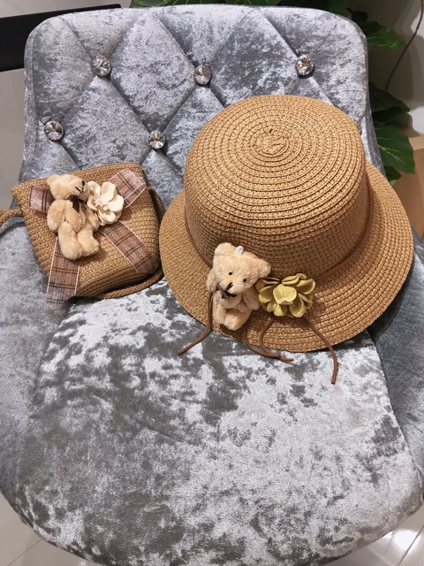 Set mũ túi cho bé gái