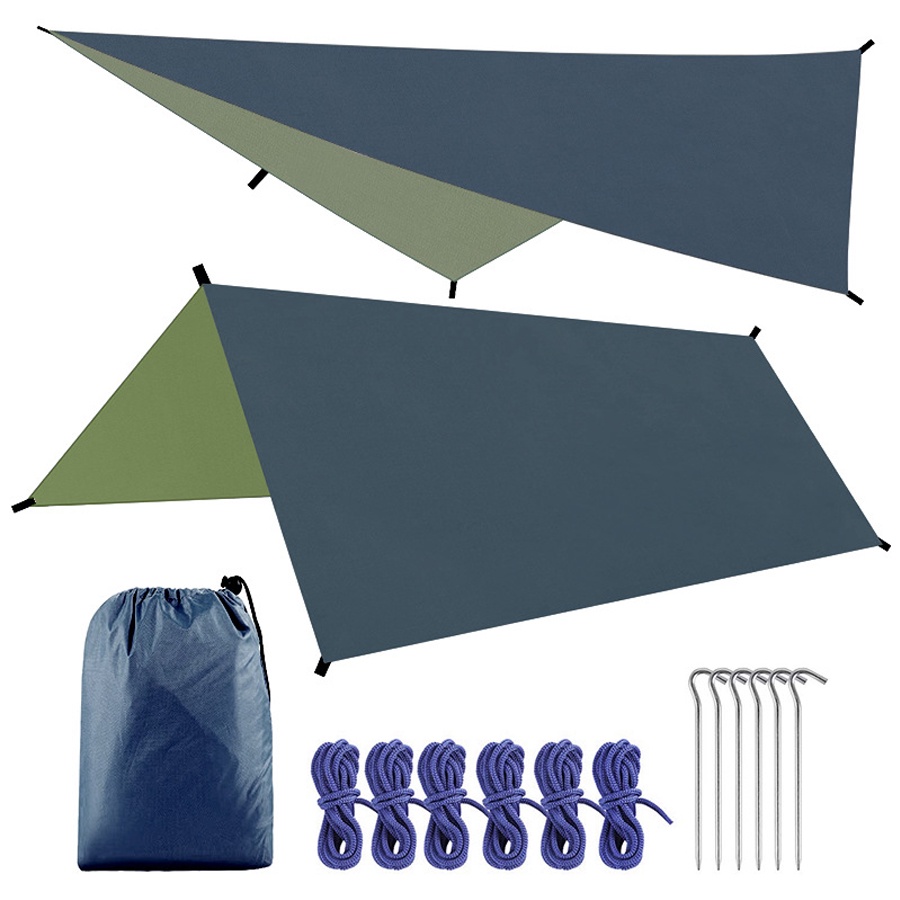 Tăng lều cắm trại du lịch, tăng bạt tráng bạc che nắng mưa cho dã ngoại chống tia UV tiện lợi đi chơi