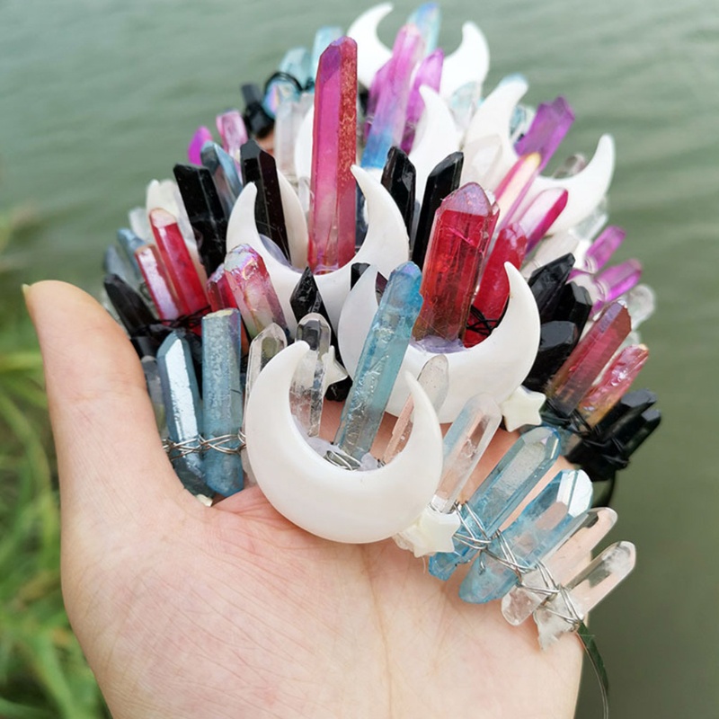 Flgo Vương Miện Cài Tóc Đính Pha Lê Màu Sắc Tương Phản Dành Cho Cô Dâu