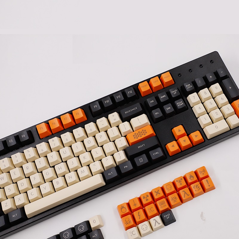 Set keycap Carbon Font chữ SA to và đẹp, chất liệu thick PBT loại dày 140 phím, cân nhiều layout keycaps