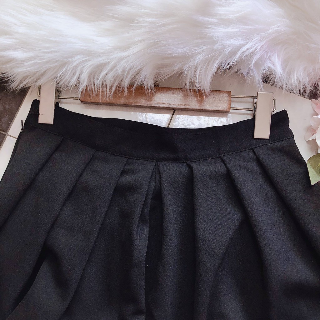 Chân váy xoè dài xếp ly màu đen CRXDV27 | BigBuy360 - bigbuy360.vn