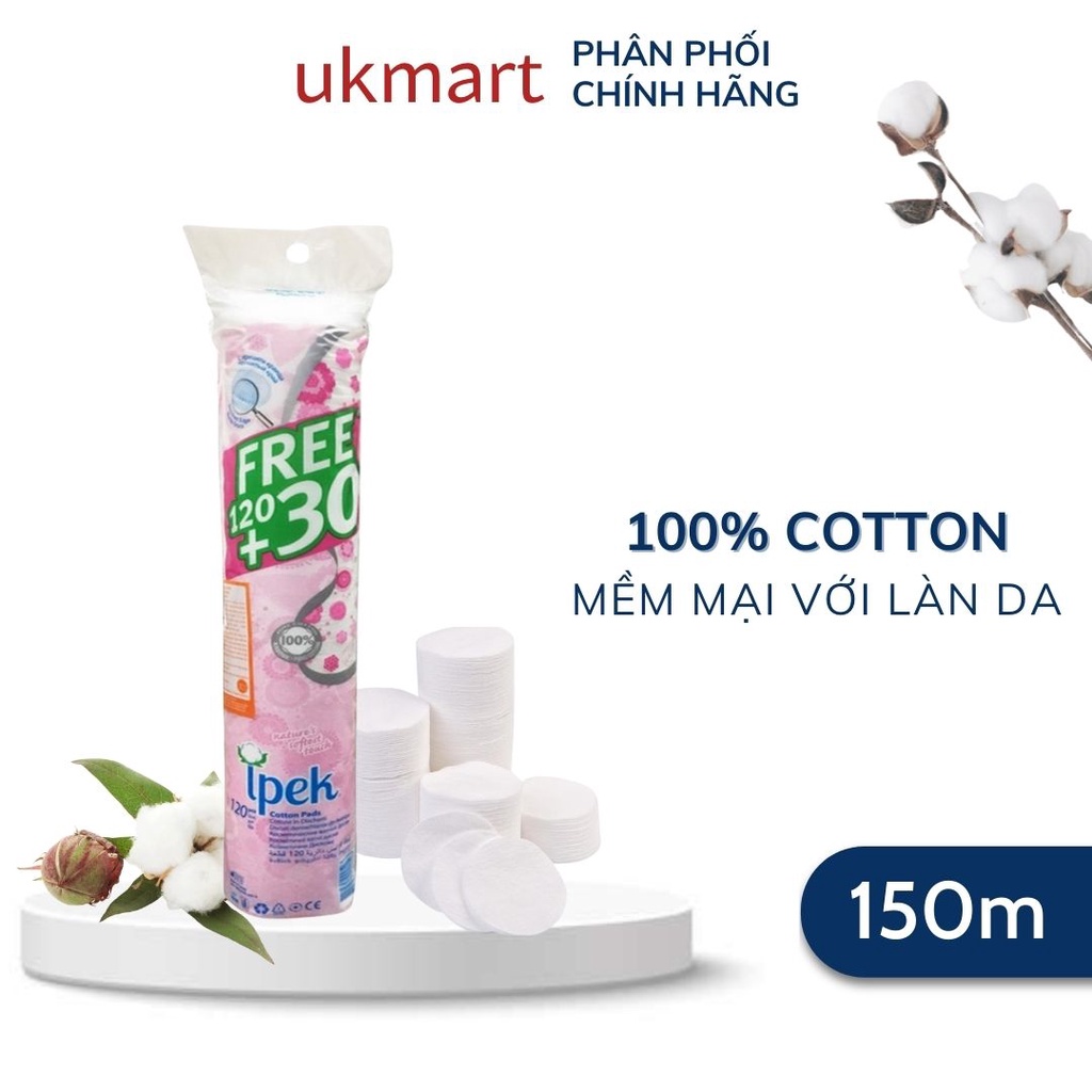 Bông Tẩy Trang Ipek 120+30 miếng
