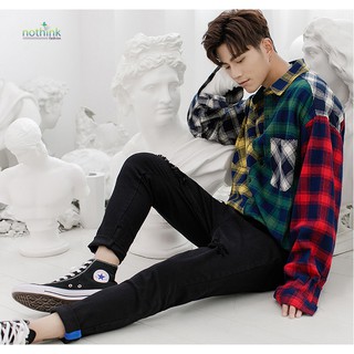 ÁO SƠ MI FLANNEL PHỐI MÀU