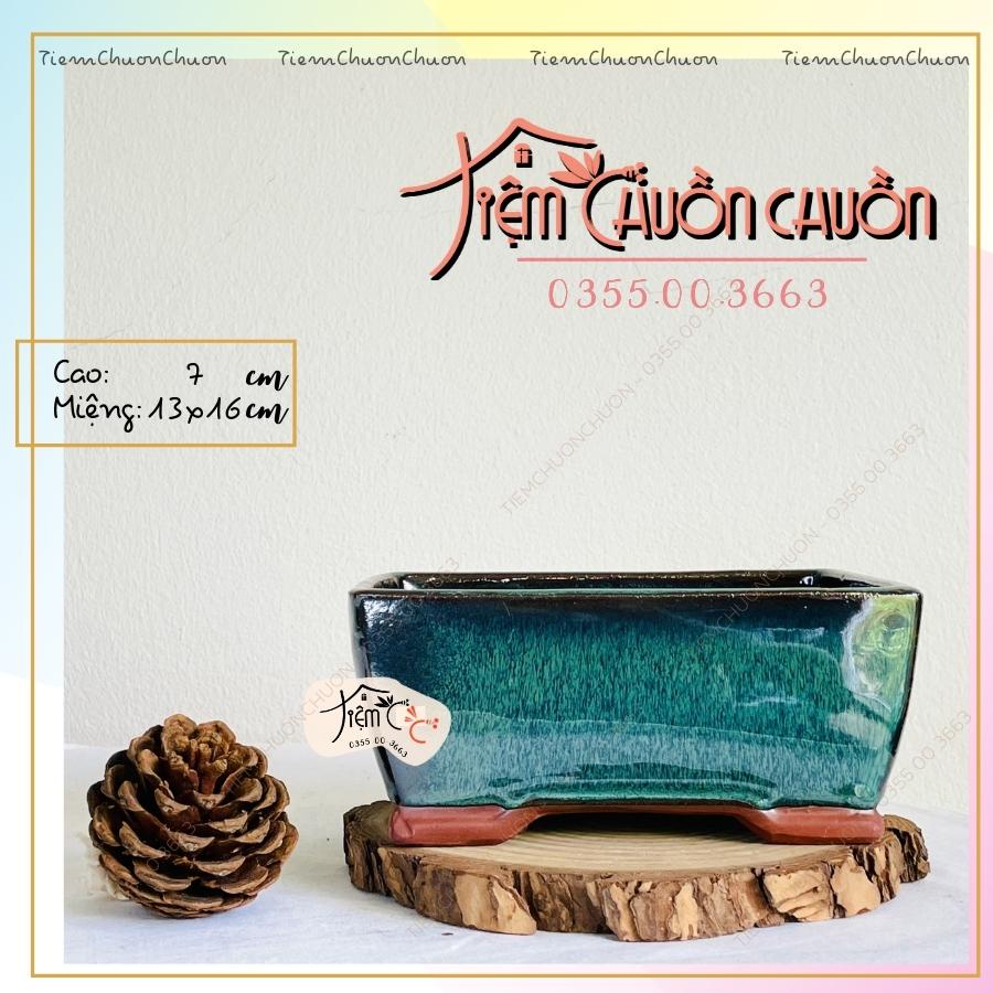 Chậu Đất Nung sứ Men Hỏa Biến Trồng Sen Đá Xương Rồng - Chậu gốm trồng cây tiemchuonchuon, chậu sành Bát Tràng
