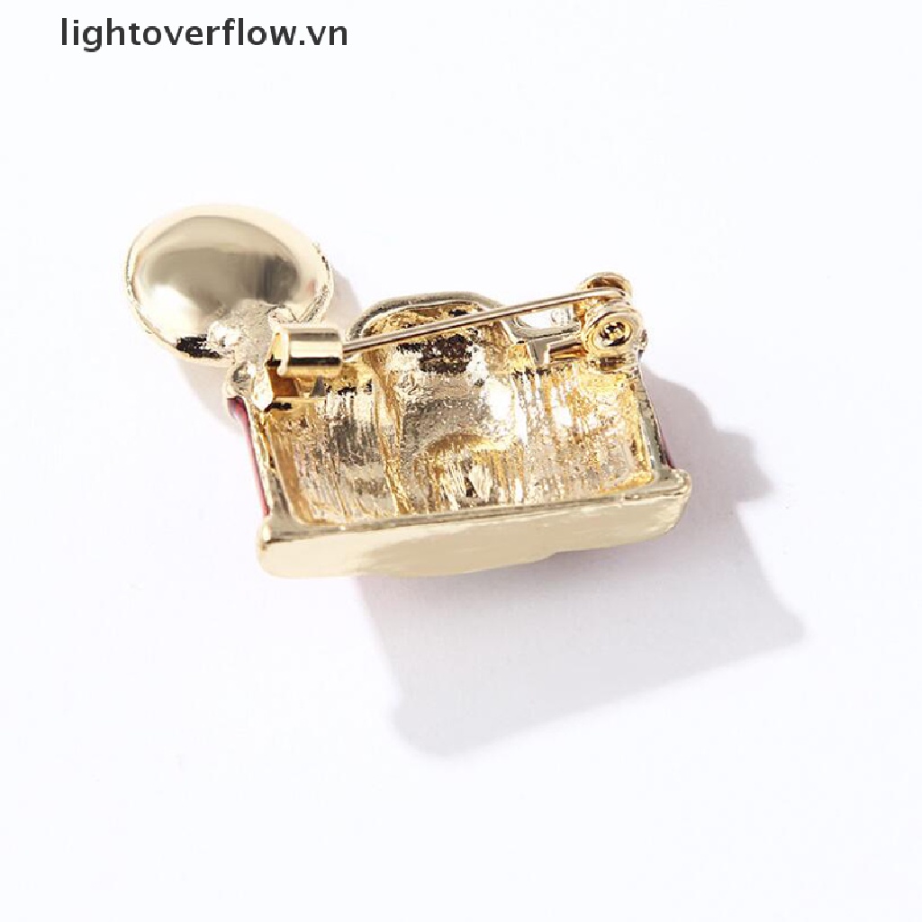 Trâm Cài Áo Hình Máy Ảnh Tráng Men Mini Phong Cách Vintage