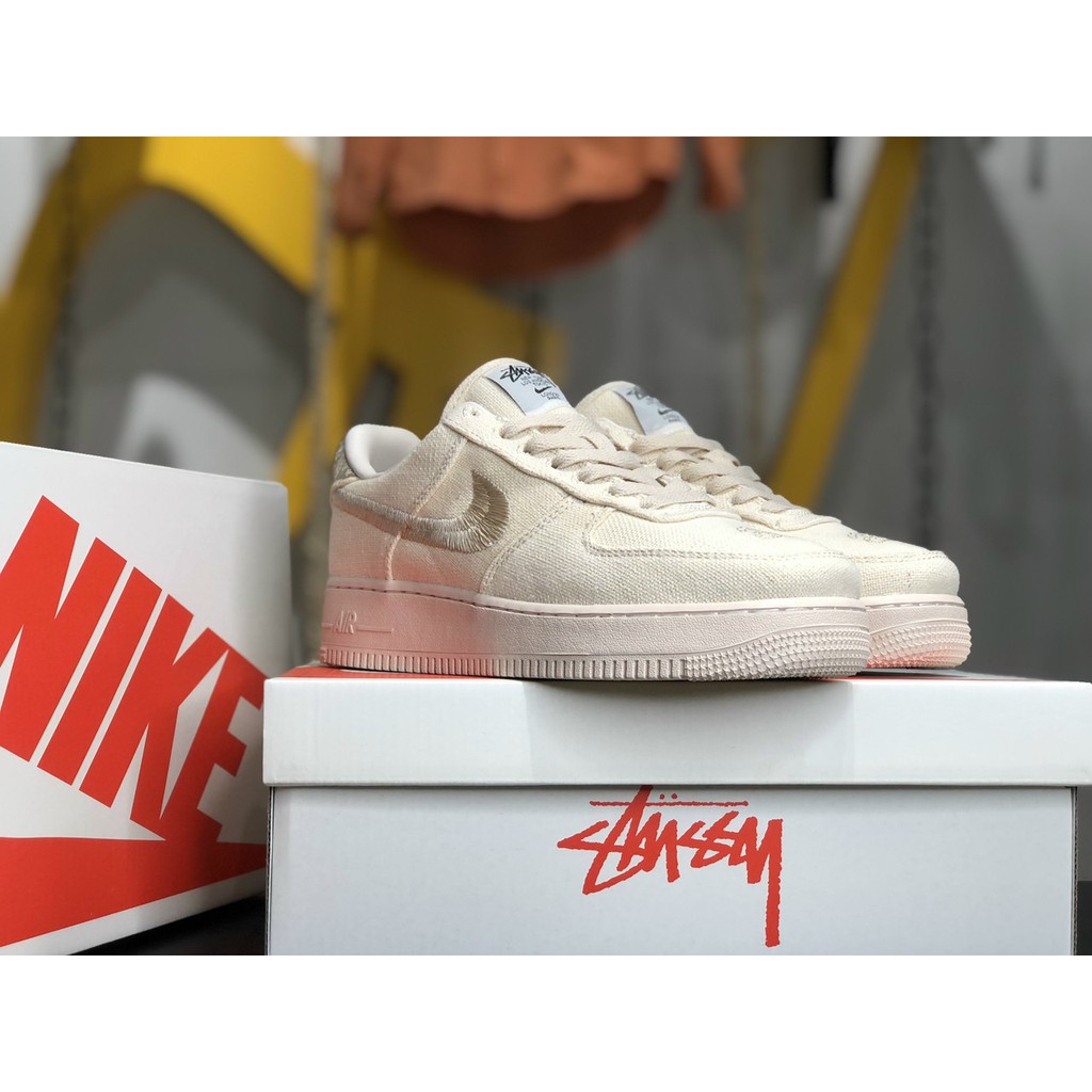 Giày Thể Thao Nữ Nam Af1 Low Stussy Fossil Chất Liệu Vải Cao Cấp Fullbox, Giày Sneaker Nam Nữ Af1 cổ thấp | BigBuy360 - bigbuy360.vn