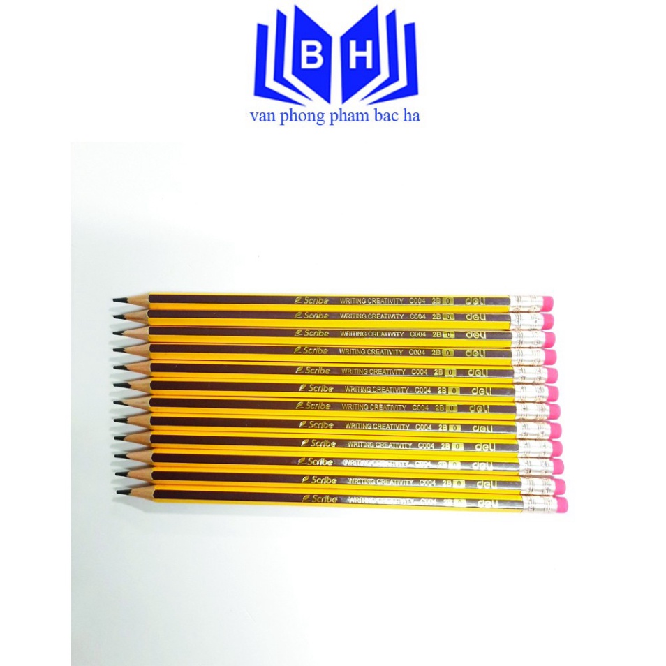 Bút Chì 2B Deli EC004 Bút Đẹp Dùng Để Luyện Chữ Tập Vẽ Hội Họa