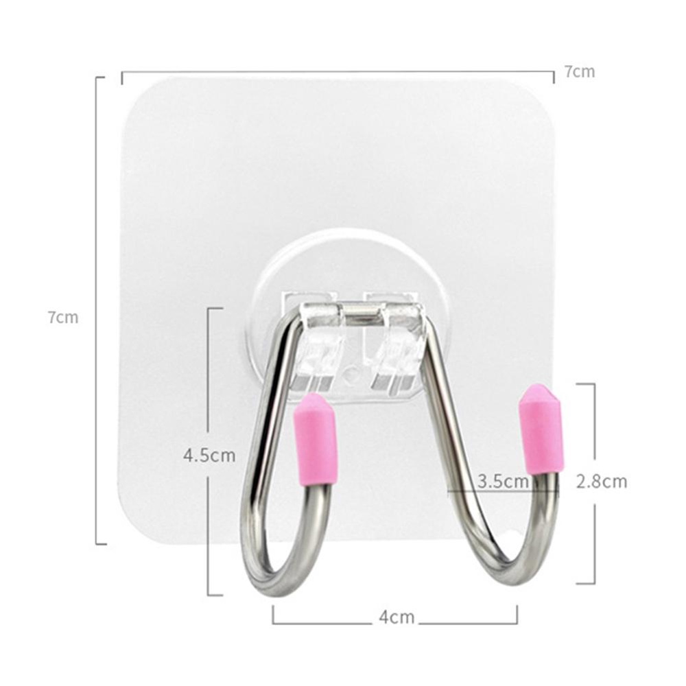 Set 5 / 10 Móc Treo Đồ Dán Tường Tự Dính Chống Thấm Nước Tiện Lợi