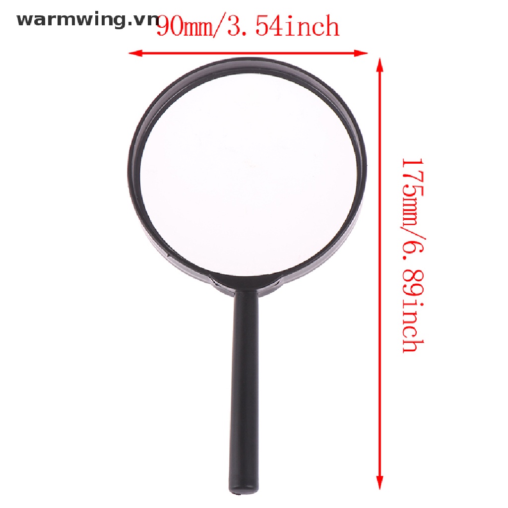 Kính Lúp Cầm Tay 90mm Phóng Đại 5 Lần Hỗ Trợ Đọc Sách
