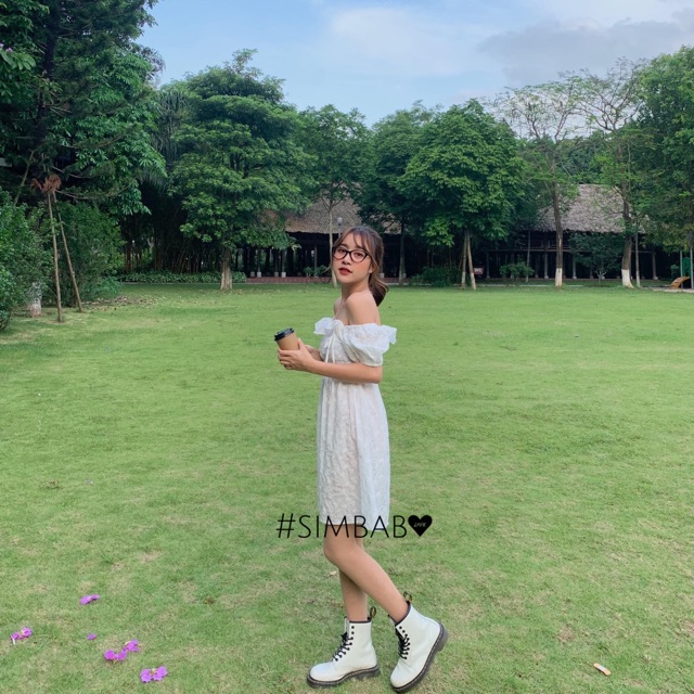 [ ẢNH THẬT ] Váy babydoll cổ tim basic bo viền Simbabo