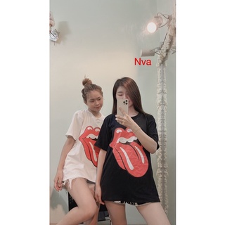Áo thun lưỡi đỏ hot trend video ảnh thật
