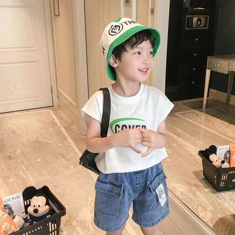 2023 Hàn Quốc Quần Jean Nam Năm Điểm Giản Dị Mùa Hè