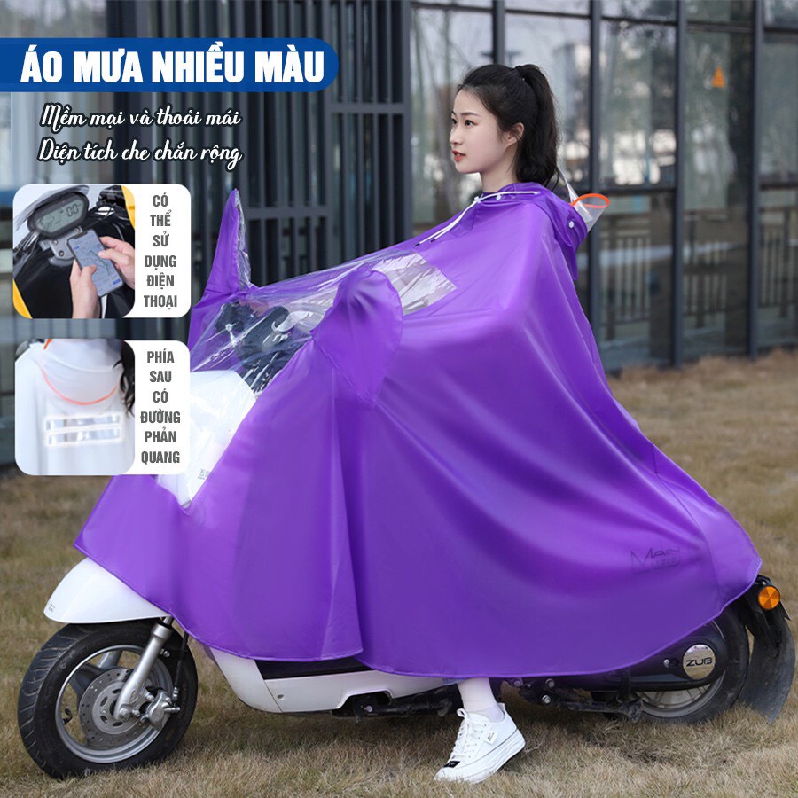 Áo mưa trùm cánh dơi vải dù 1 Người có kính trong suốt loại lớn cao cấp, loại xịn chọn mẫu, chọn màu