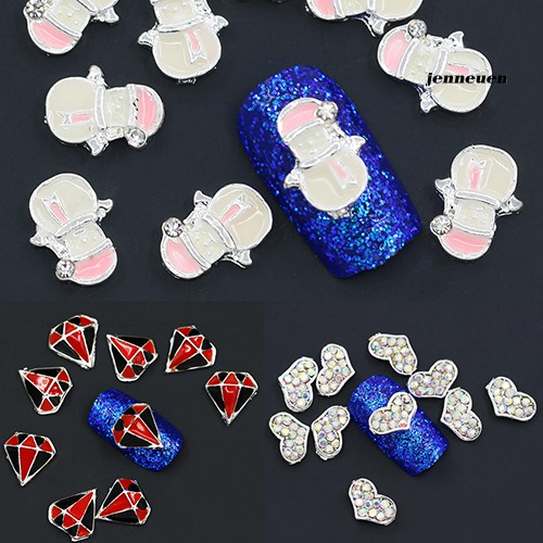 [Hàng mới về] Set 10 Sticker trang trí móng tay 3D lấp lánh DIY thời trang