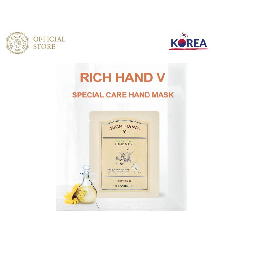 Mặt Nạ Chăm Sóc Tay TheFaceShop Rich Hand V Special Carehand Mask 16ml | BigBuy360 - bigbuy360.vn