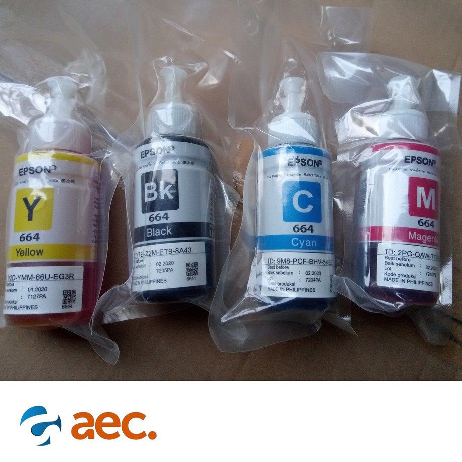 Mực in chính hãng Epson 664  BK - Màu đen  dùng cho máy in L110 / L120 / L220 / L300 / L310 / L360