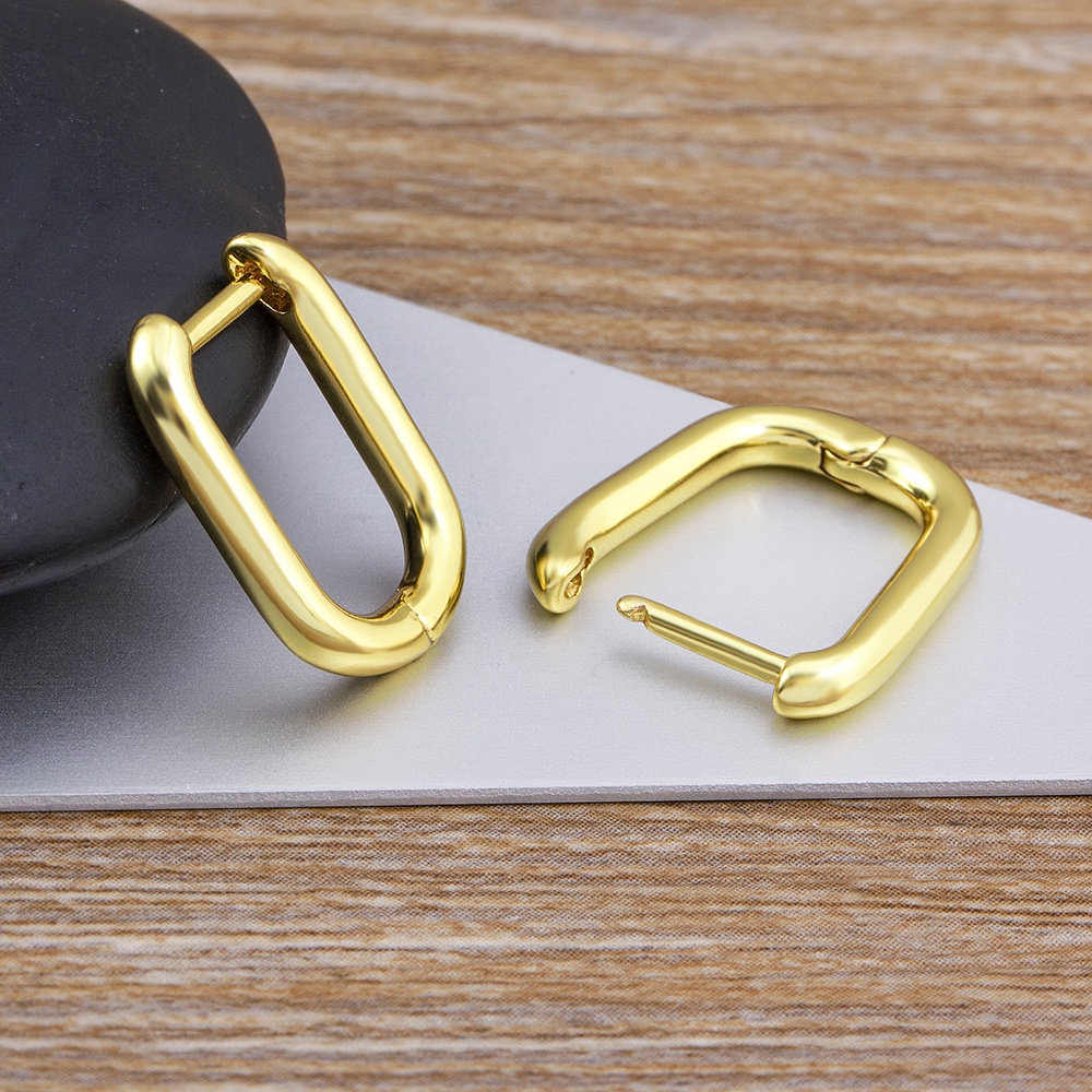 Bông Tai Mạ Vàng Đính Đá Zircon Chất Lượng Cao Cho Nữ