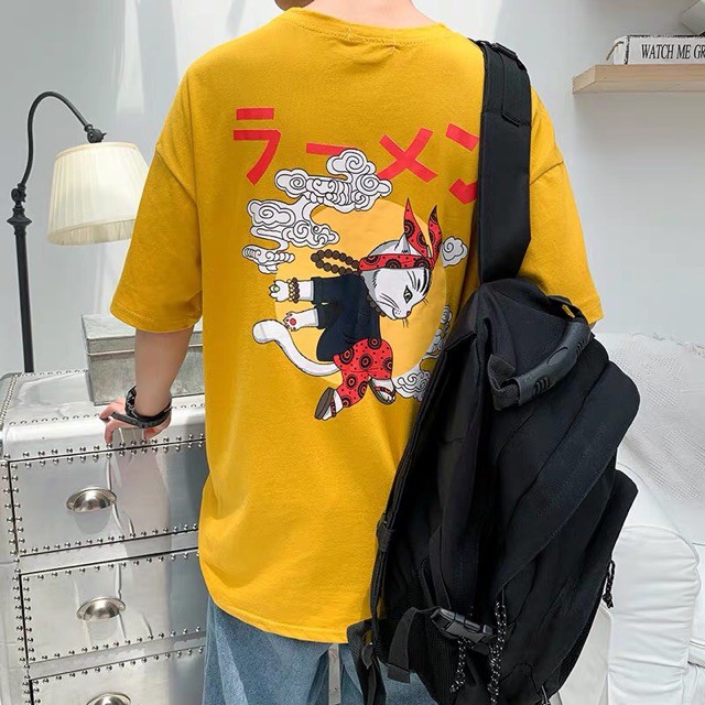 Áo thun tay lỡ UNISEX thỏ lão đại A024