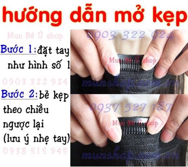 [FREESHIP50K] TÓC GIẢ KẸP PHỒNG MÁI CHE HÓI LÀM DÀY TÓC SỈ 30K