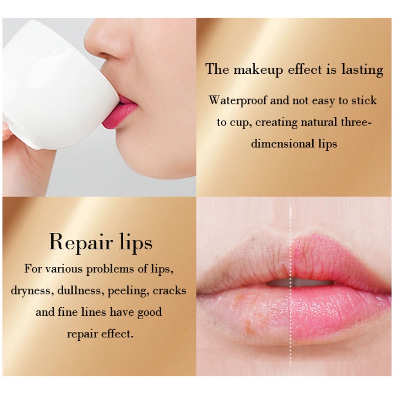 Son dưỡng môi KISS BEAUTY đổi màu theo nhiệt độ, chống thấm nước, lâu trôi, dưỡng ẩm cho môi mềm mịn, chống nứt nẻ