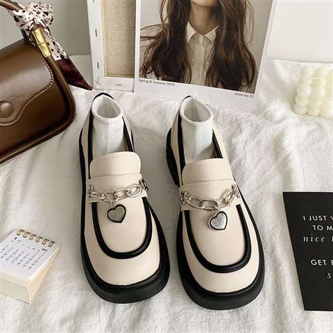 2023 Mới Giày Da Ngón Chân Tròn Thoải Mái Xu Hướng Phụ Nhật Bản Giày nữ JK Học sinh